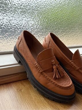 Madewell The Bradley Tassel Lugsole Leather Loafers